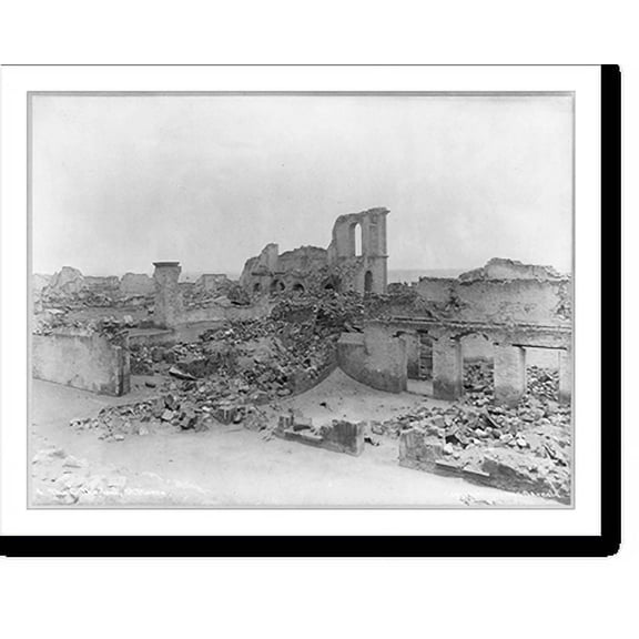 Historic Print, The cathedral, St. Pierre, 16" x 20"