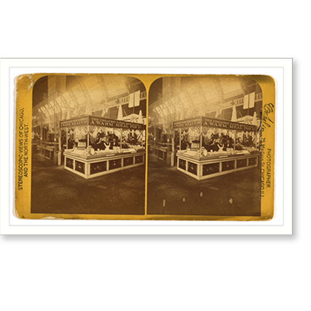 Historic Print, The cheapest eating house in America a warm meal for 5