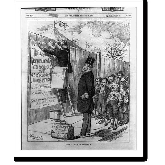 Historic Print, The circus is coming, 16" x 20"
