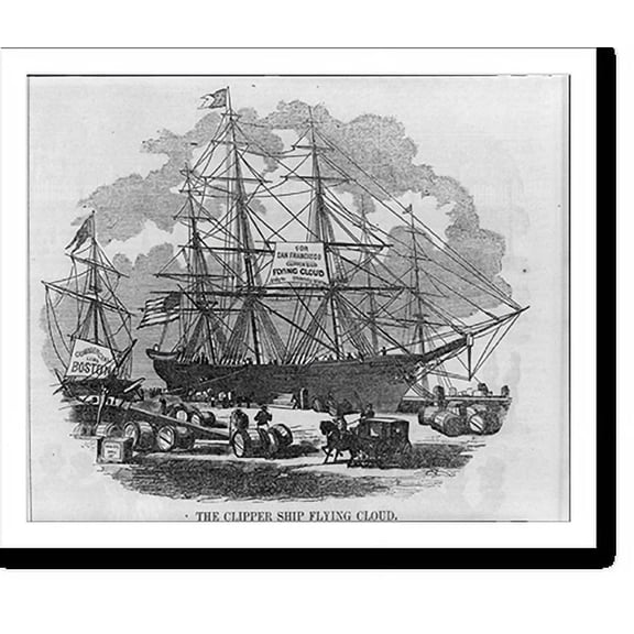 Historic Print, The clipper ship Flying Cloud, 18" x 24"