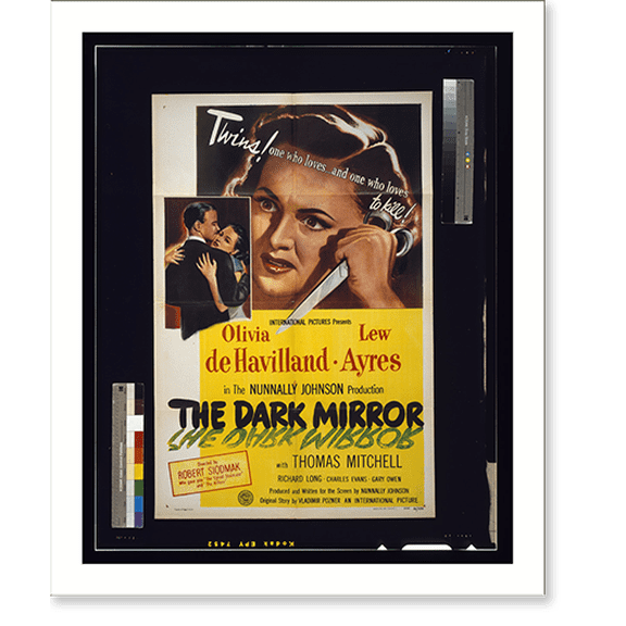 Historic Print, The dark mirror, 16" x 20"