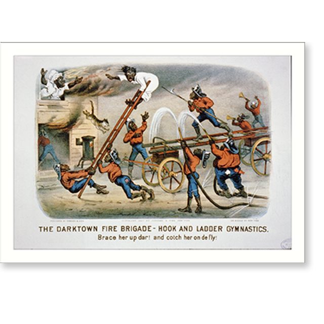 Historic Print, The darktown fire brigadehook and ladder gymnastics