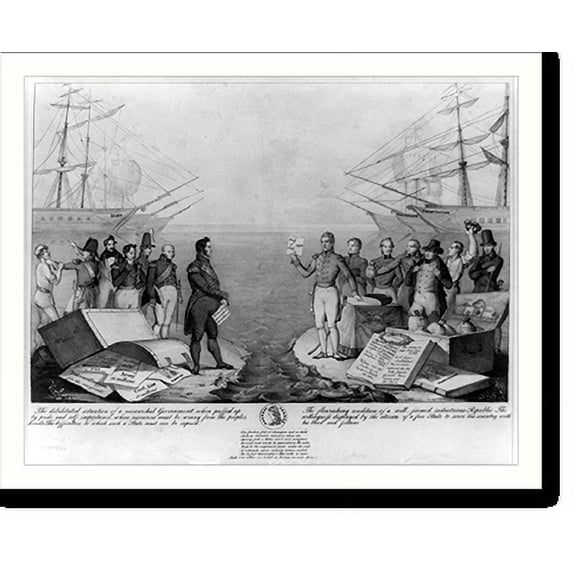 Historic Print, The debilitated situation of a monarchal government . . ., 18" x 24"
