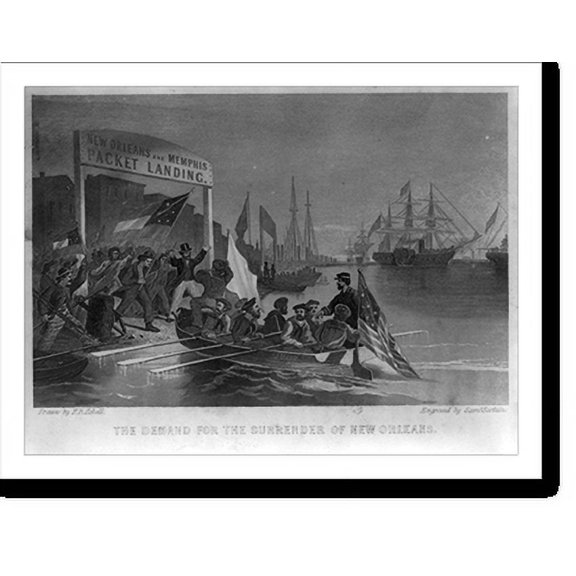 Historic Print, The demand for the surrender of New Orleans, 18" x 24"