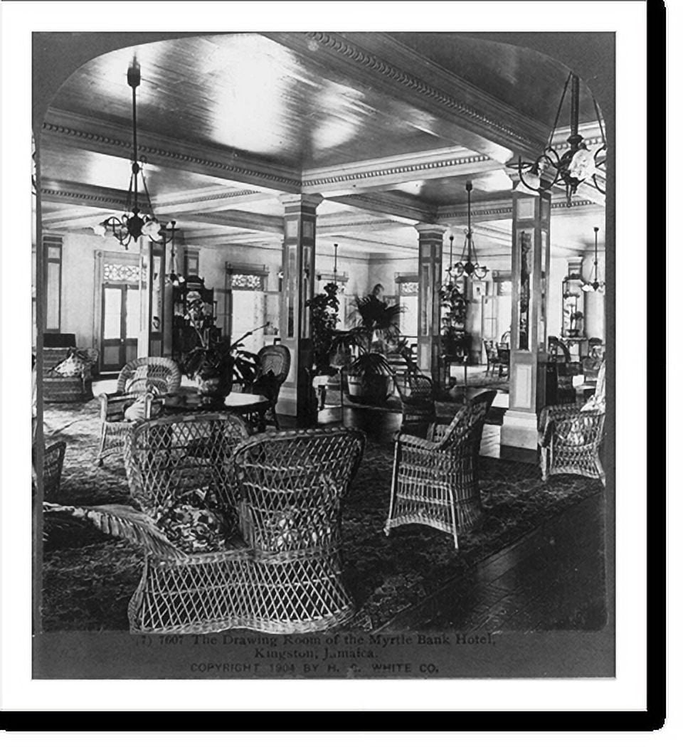 Historic Print, The drawing room of the Myrtle Bank Hotel, Kingston