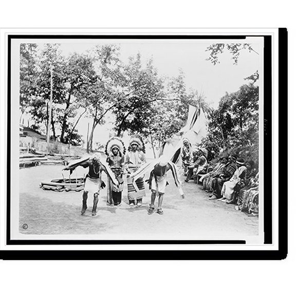 Historic Print, The eagle dancers, Stand Rock Indian ceremonial, 16" x 20"