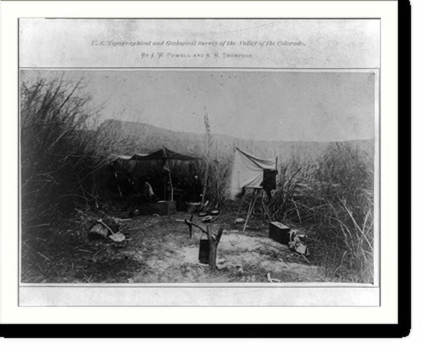 Historic Print, The first camp, Green River, Wyoming, 16" x 20