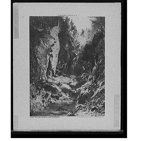 Historic Print, The flume, Opalescent River, Adirondacks, 16" x 20"