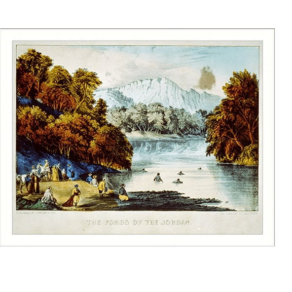 Historic Print, The fords of the Jordan, 16" x 20"