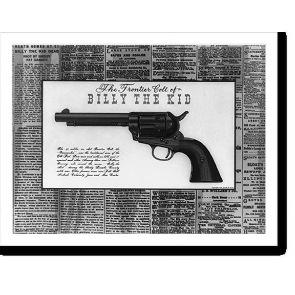 Historic Print, The frontier Colt of Billy the Kid, 16" x 20"