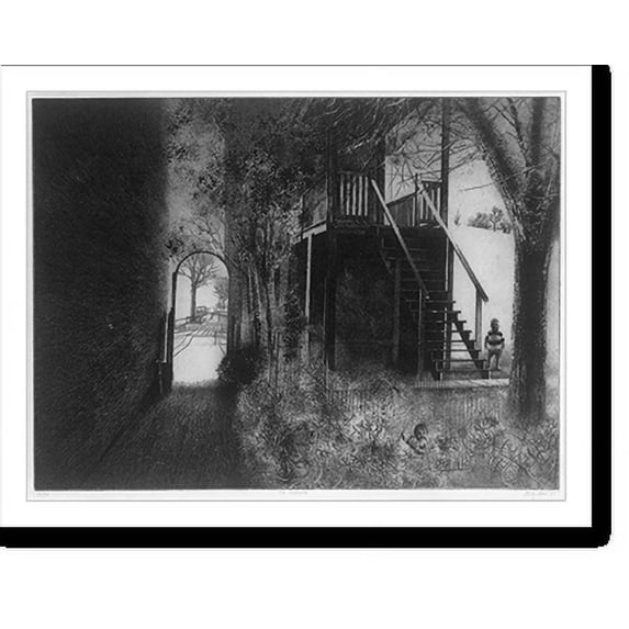 Historic Print, The garden, 16" x 20"