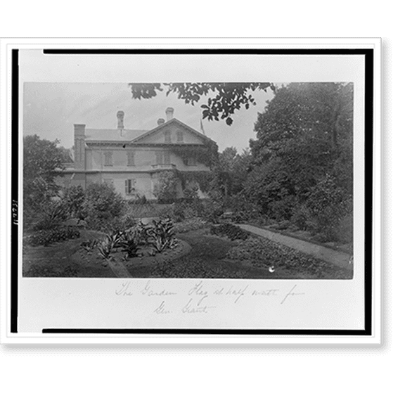 Historic Print, The garden flag at half mast for Gen. Grant, 18" x 24"