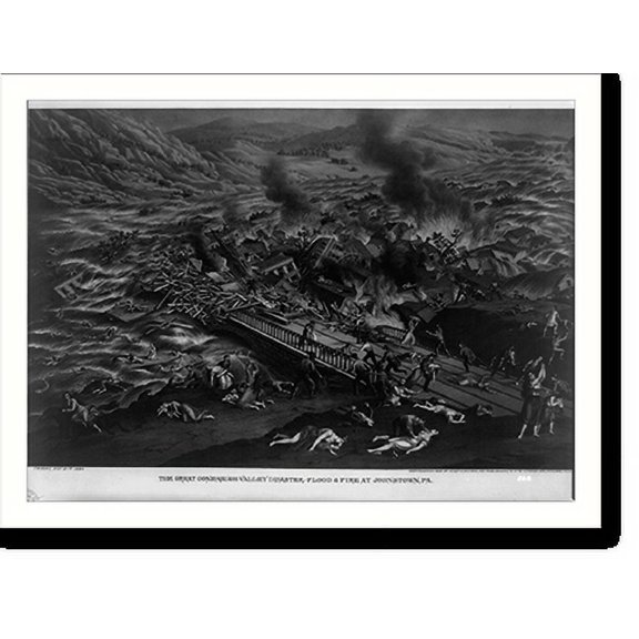 Historic Print, The great Conemaugh-Valley disaster-flood, 18" x 24"