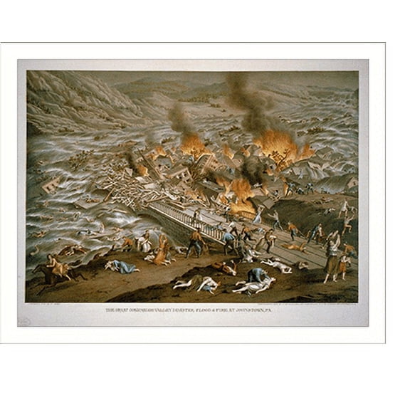 Historic Print, The great Conemaugh-Valley disaster-flood - 2, 16" x 20"