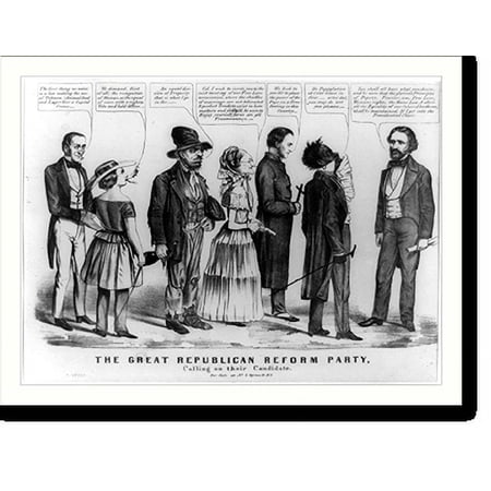 Historic Print, The great Republican Reform Party, calling on their candidate, 18" x 24"
