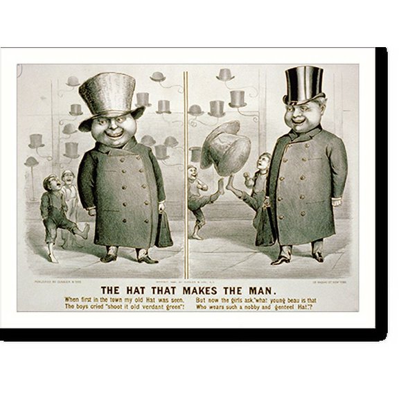 Historic Print, The hat that makes the man, 16" x 20"