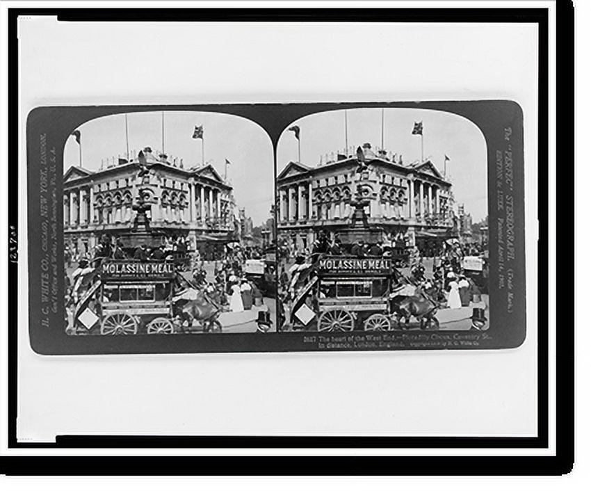 Historic Print, The heart of the West End Piccadilly Circus, Coventry