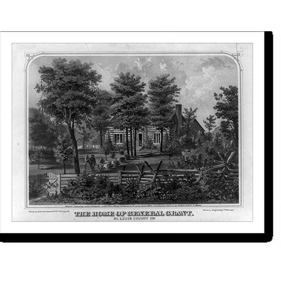 Historic Print, The home of General Grant, St. Louis County, Mo., 18" x 24"