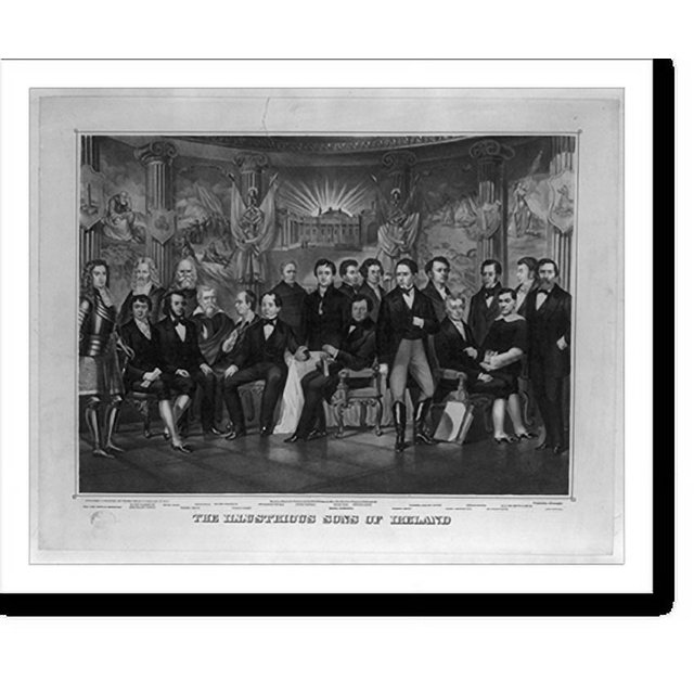 Historic Print, The illustrious sons of Ireland.painted by J. Donaghy