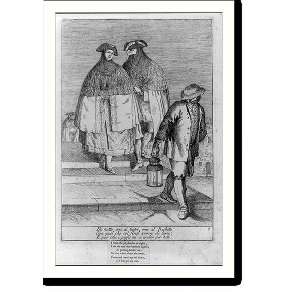 Historic Print, The lantern man, 16" x 20"