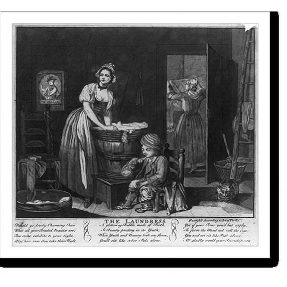 Historic Print, The laundress, 16" x 20"