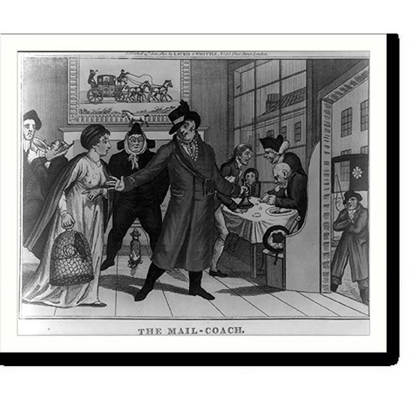 Historic Print, The mail-coach.[I. and/or G. Cruikshank]., 16" x 20"