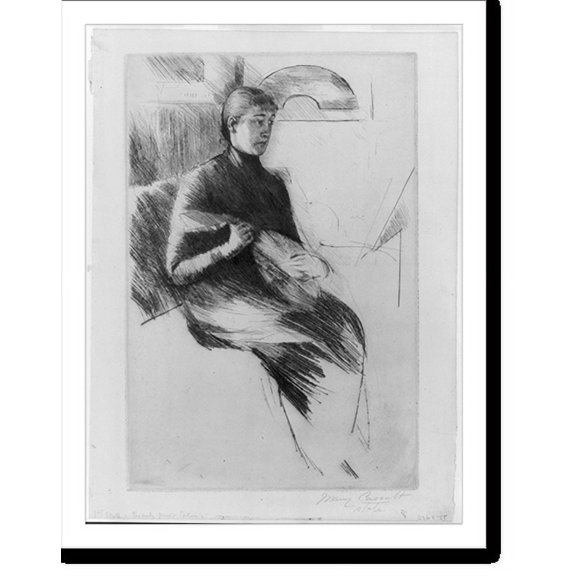 Historic Print, The mandolin player., 16" x 20"