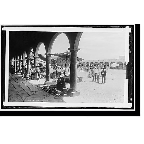 Historic Print, The market, Aguascalientes, 16" x 20"
