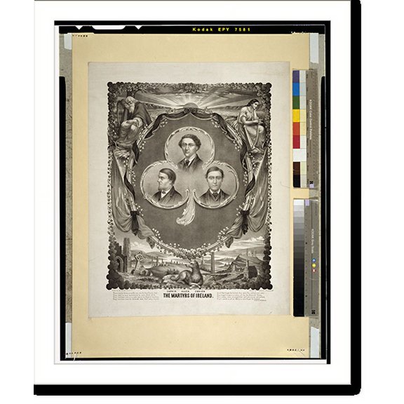 Historic Print, The martyrs of Ireland.L. Gray des. & lith., 18" x 24"