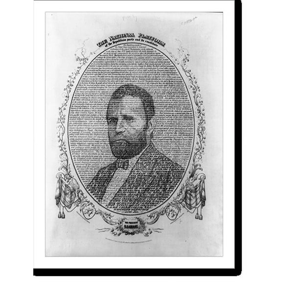 Historic Print, The national platform of the Republican Party and its candidate for president U.S. Grant, 18" x 24"