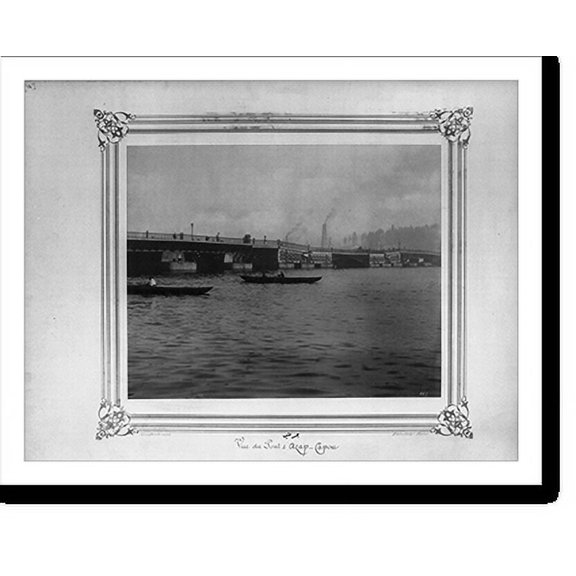Historic Print, [The old bridge].Constantinople, Abdullah Frères. - 2, 16" x 20"