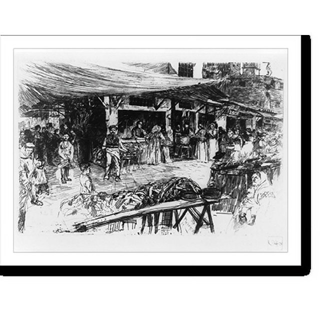 Historic Print, The old market, Florence, [Italy], 16" x 20"