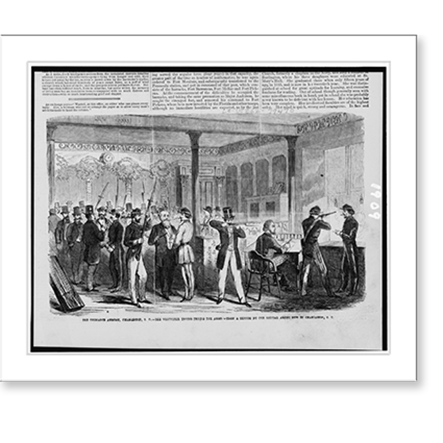 Historic Print, The ordnance armory, Charleston, S.C. the volunteer