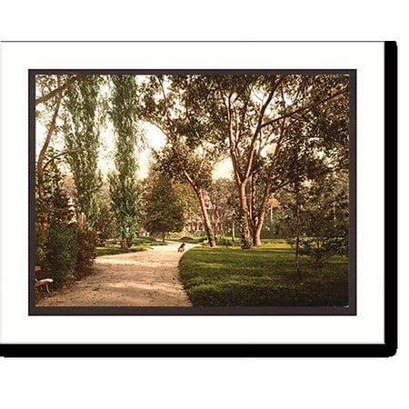 Historic Print, The park Vichy France, 16" x 20"