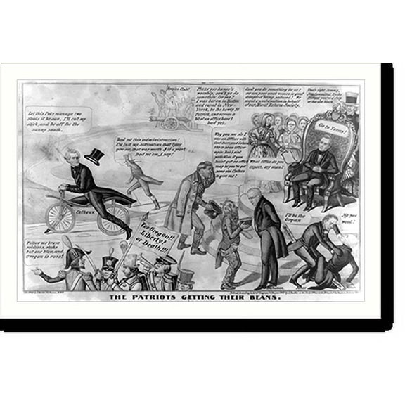 Historic Print, The patriots getting their beans, 18" x 24"