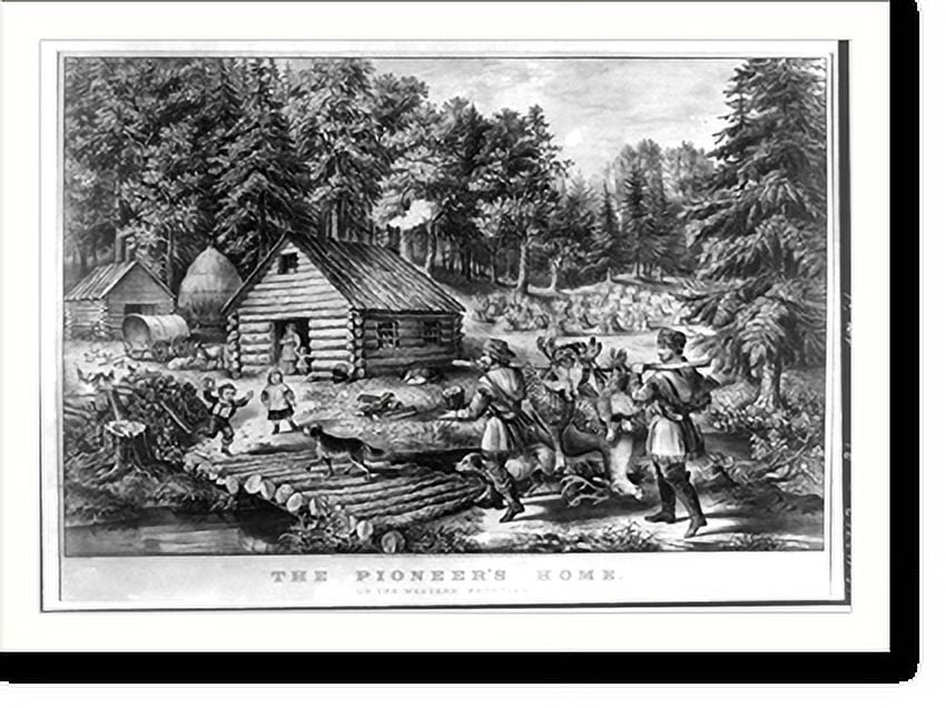 Historic Print, The pioneer's home on the western frontier, 16" x 20