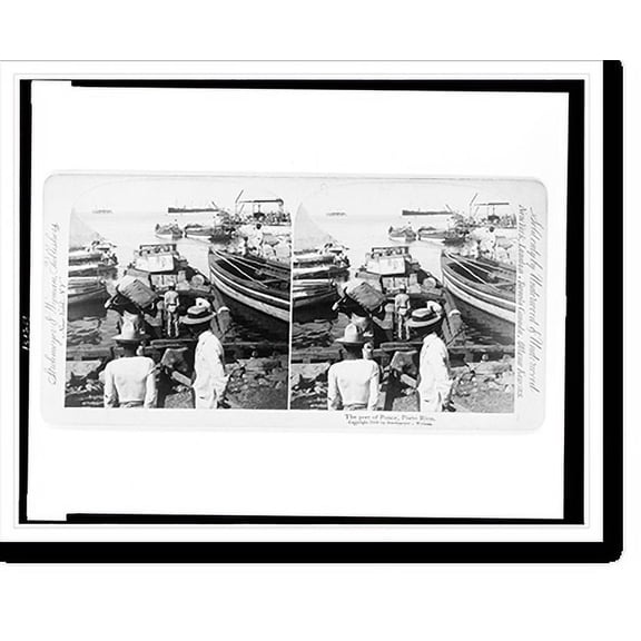 Historic Print, The port of Ponce, Porto Rico, 18" x 24"