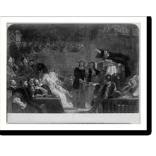 Historic Print, The preaching of John Knox, before the Lords of the
