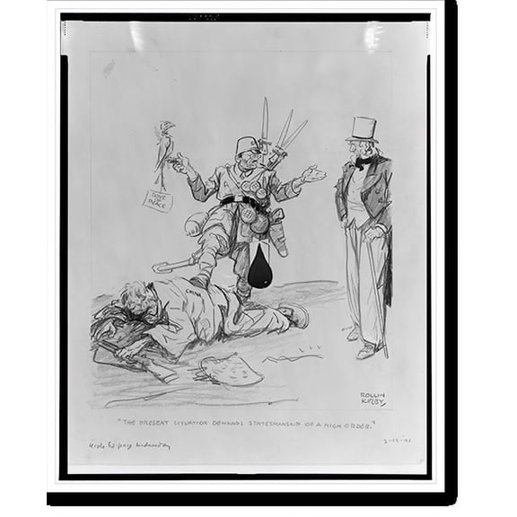 Historic Print, The present situation demands statesmanship of a high order"", 16" x 20"
