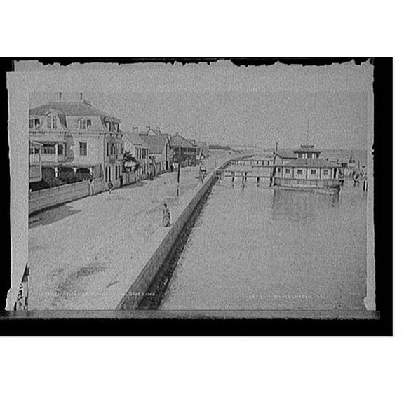 Historic Print, The sea wall, St. Augustine, 18" x 24"