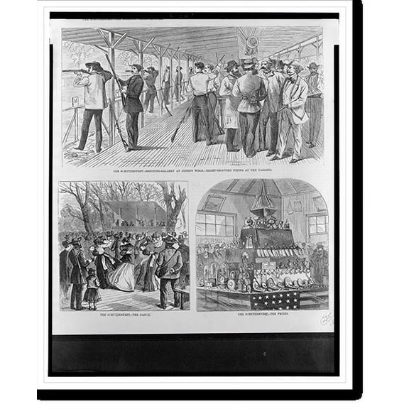 Historic Print, [The sharp-shooters' carnival], 16" x 20"