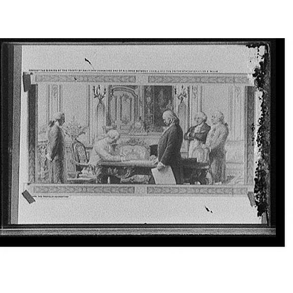 Historic Print, The signing of the Treaty of Amity and Commerce and of Alliance between France and the United States - 2, 16" x 20"