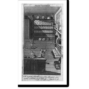 Historic Print, [The spit-roasting of a suckling pig in a grand kitchen], 18" x 24"