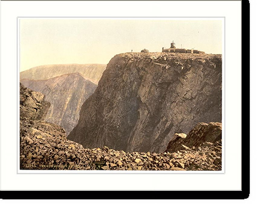 Historic Print, The summit Ben Nevis Fort William Scotland, 16" x 20