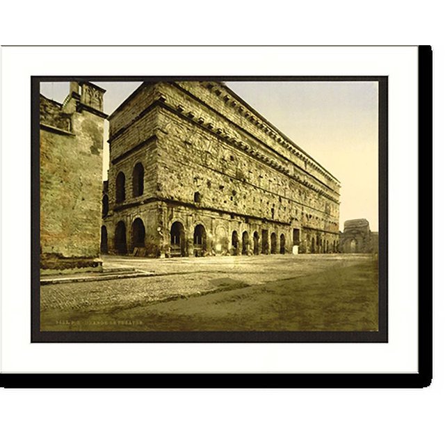 Historic Print, The theatre Orange Provence France, 16" x 20"