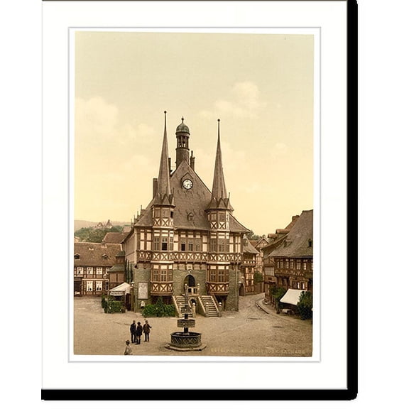 Historic Print, The town hall Wernigerode Hartz Germany - 2, 18" x 24"