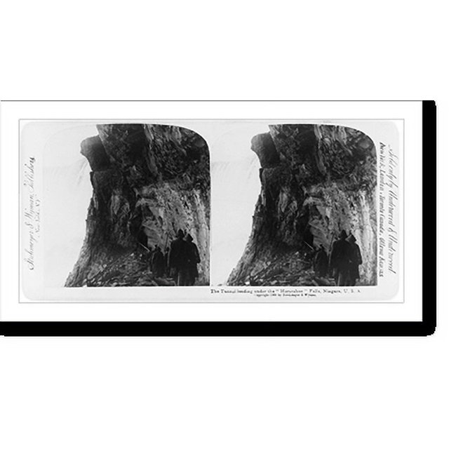 Historic Print, The tunnel leading under the Horseshoe" Falls, Niagara", 16" x 20"