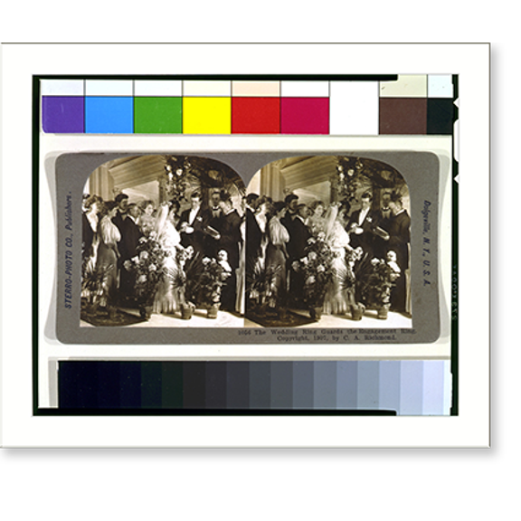 Historic Print, The wedding ring guards the engagement ring, 18" x 24"