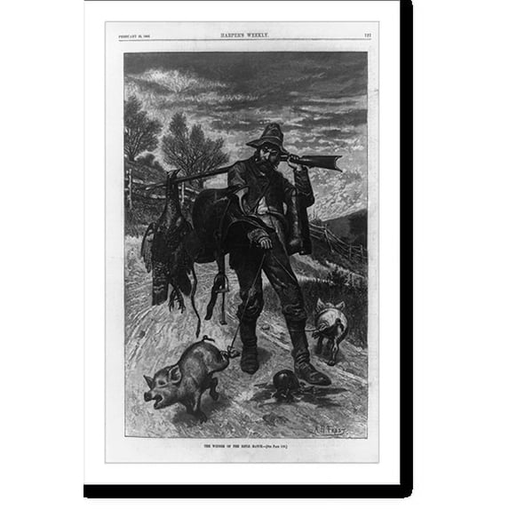 Historic Print, The winner of the rifle match.A.B. Frost., 18" x 24"