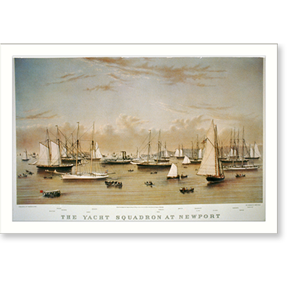 Historic Print, The yacht squadron at Newport - 2, 16" x 20"